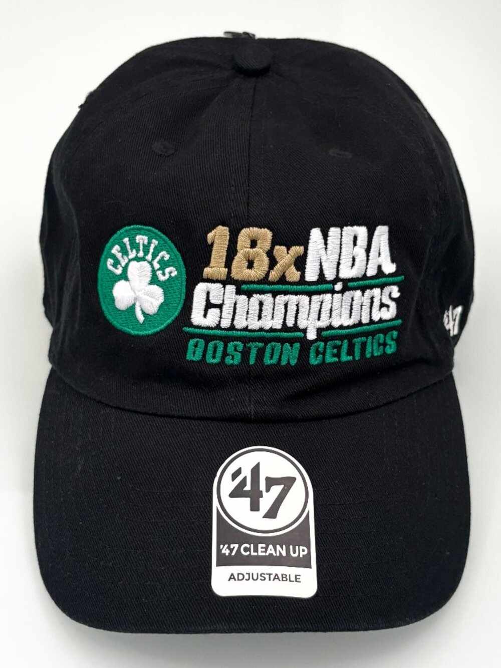 '47 Brand Boston Celtics Clean Up 18x NBA Champions Strapback Adjustable Hat NWT